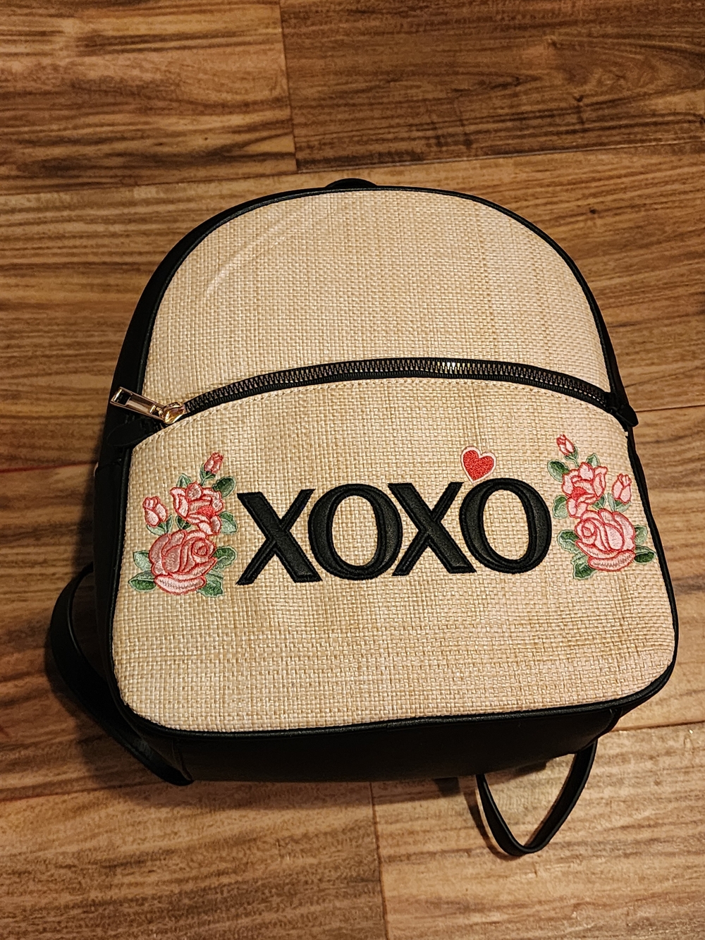 Nwt XOXO Women's Beige Floral Mini Backpack